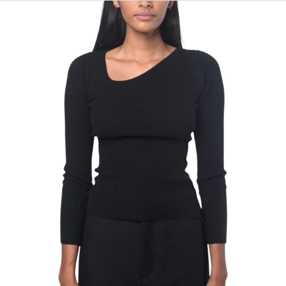 SHAINA MOTE | Curve Pullover Sweater in Onyx ~ Size 4